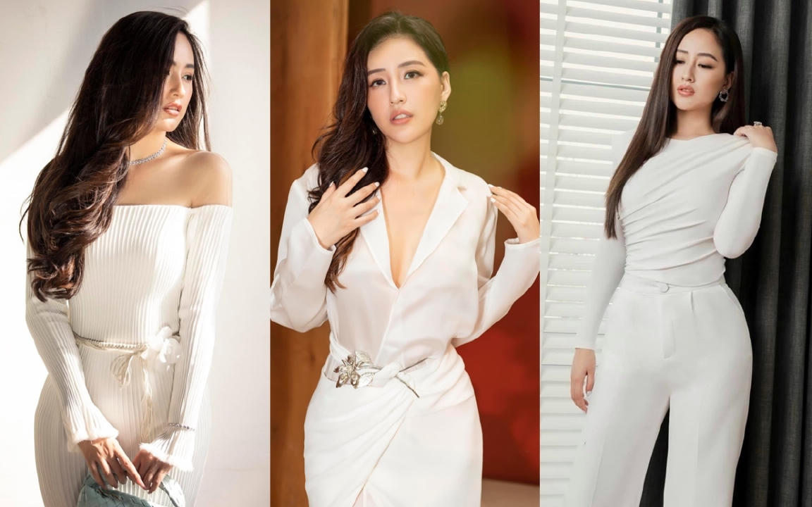 Gu mặc đơn sắc nhưng cực đẳng cấp của Hoa Hậu  Mai Phương Thúy